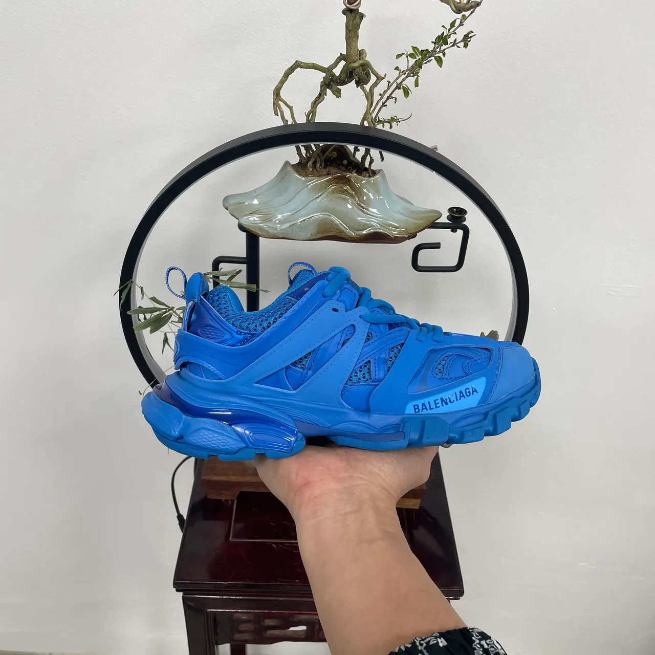 Balenciaga Track Trainer Monochromatic Blue Chunky Sneakers 8
