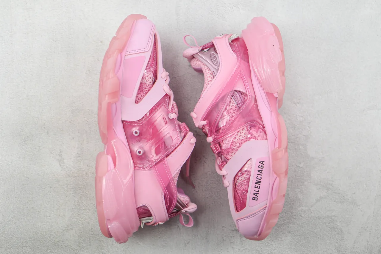 Balenciaga Track Trainer Zapatillas Chunky Transparentes Rosadas 2
