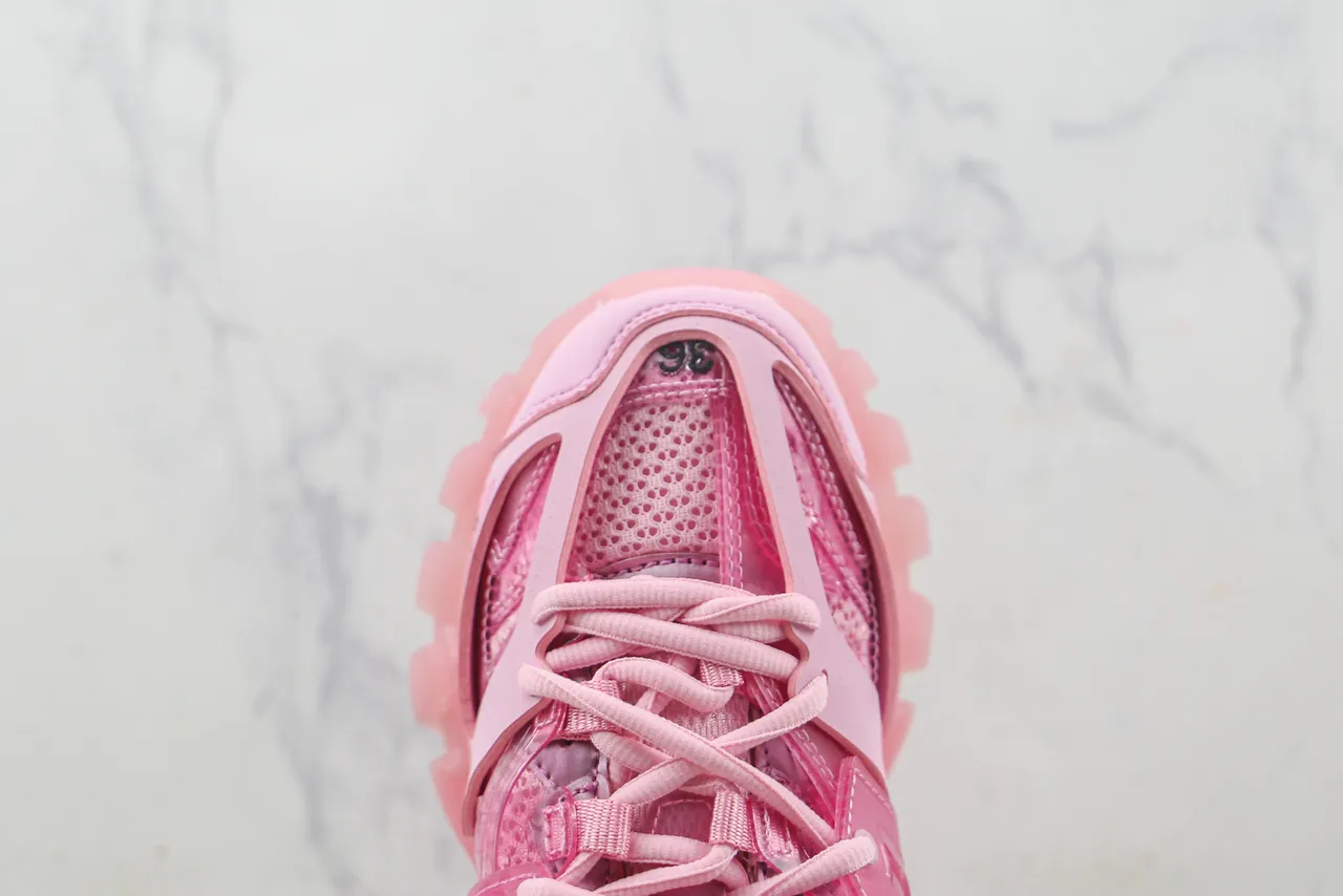 Balenciaga Track Trainer Zapatillas Chunky Transparentes Rosadas 6