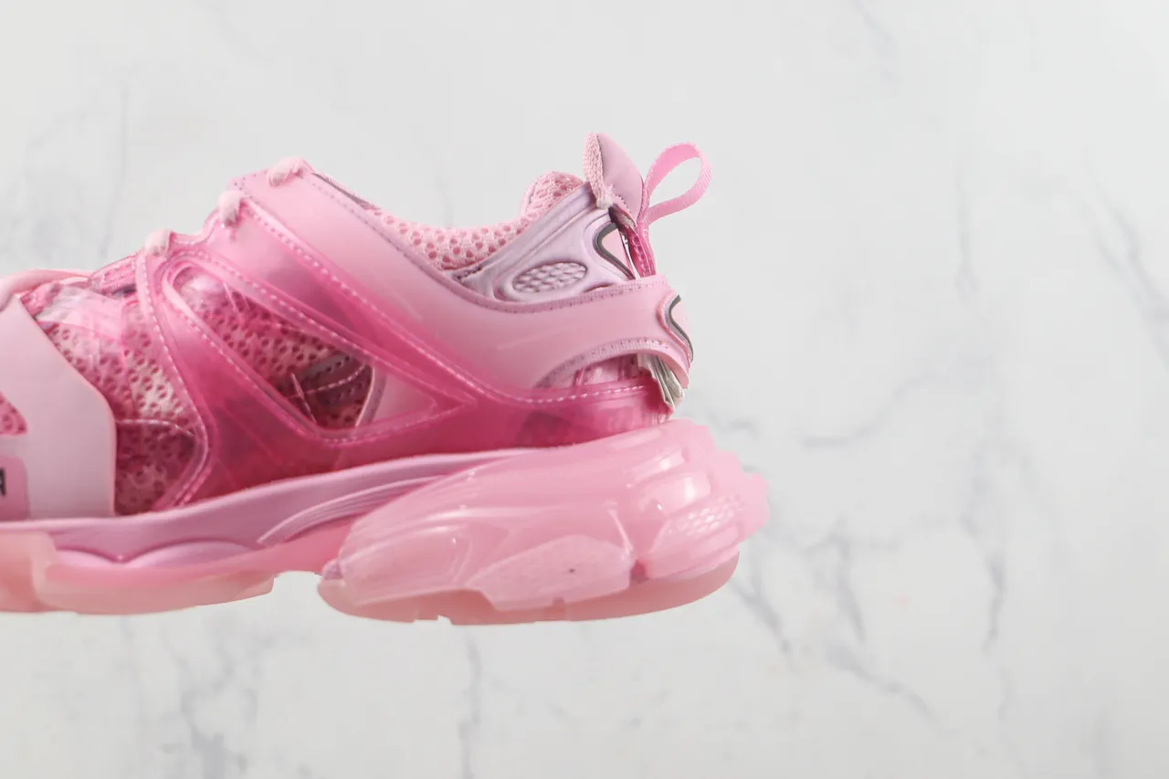 Balenciaga Track Trainer Zapatillas Chunky Transparentes Rosadas 7