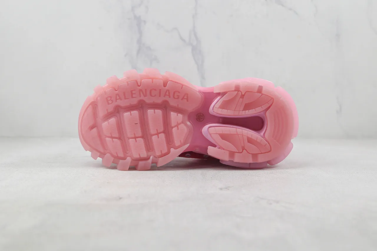 Balenciaga Track Trainer Zapatillas Chunky Transparentes Rosadas 8
