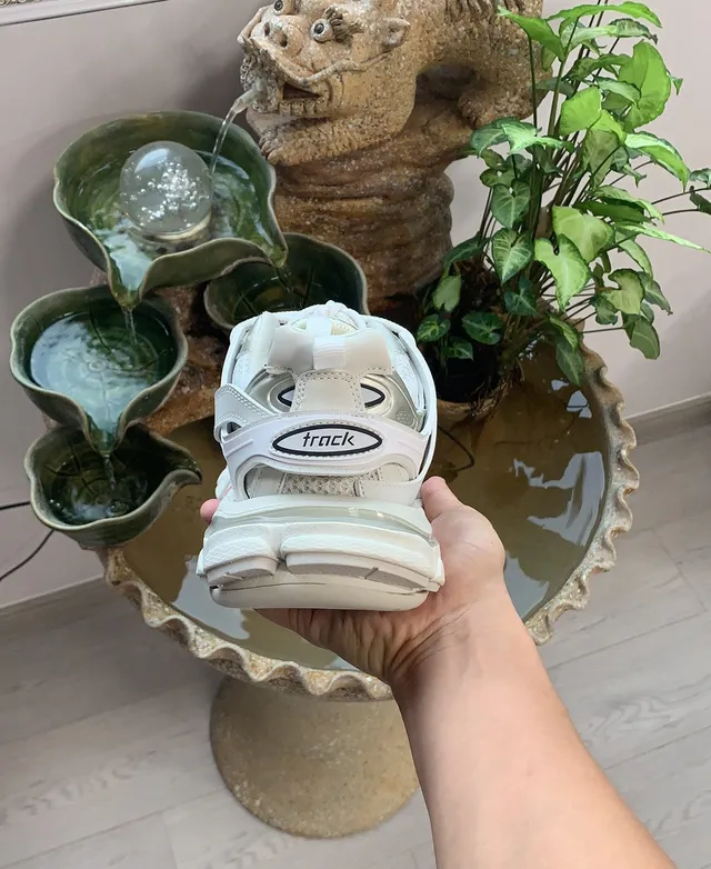 Balenciaga Track Trainer White Silver Chunky Sneakers 8
