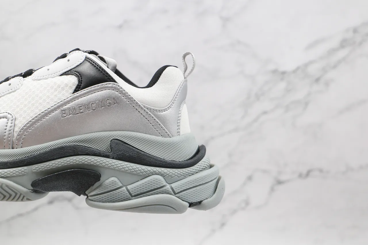 Balenciaga Triple S Blanco Negro Gris Zapatillas Chunky 3