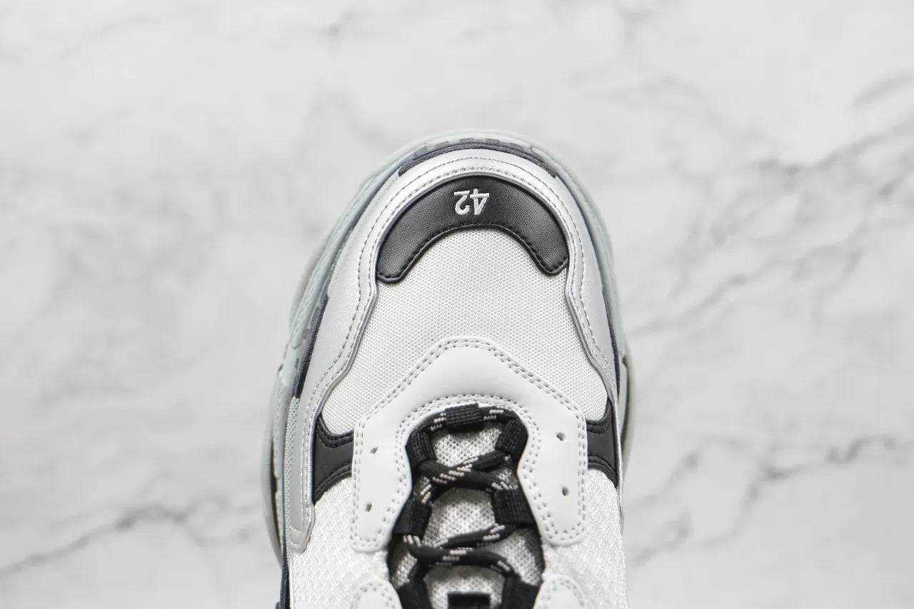 Balenciaga Triple S Blanco Negro Gris Zapatillas Chunky 5