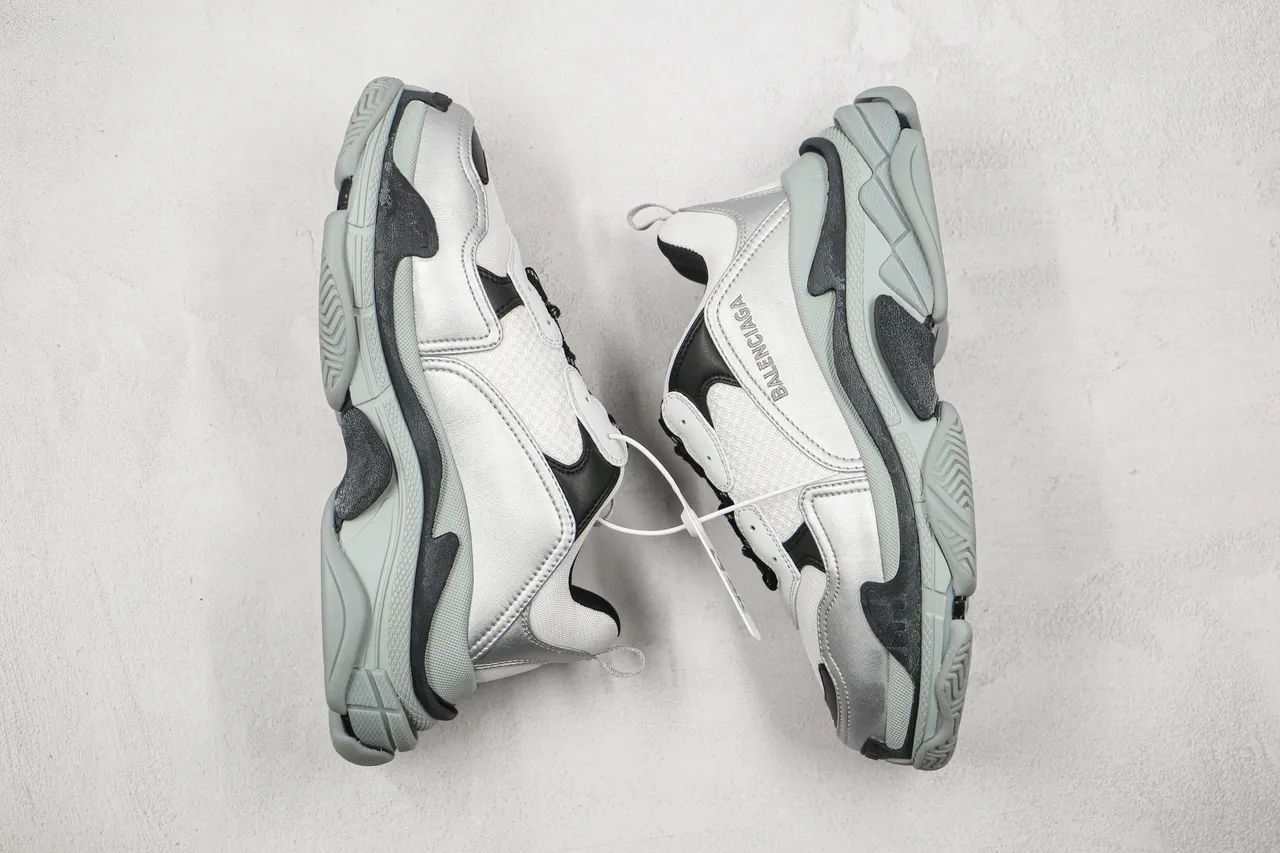 Balenciaga Triple S Blanco Negro Gris Zapatillas Chunky 9