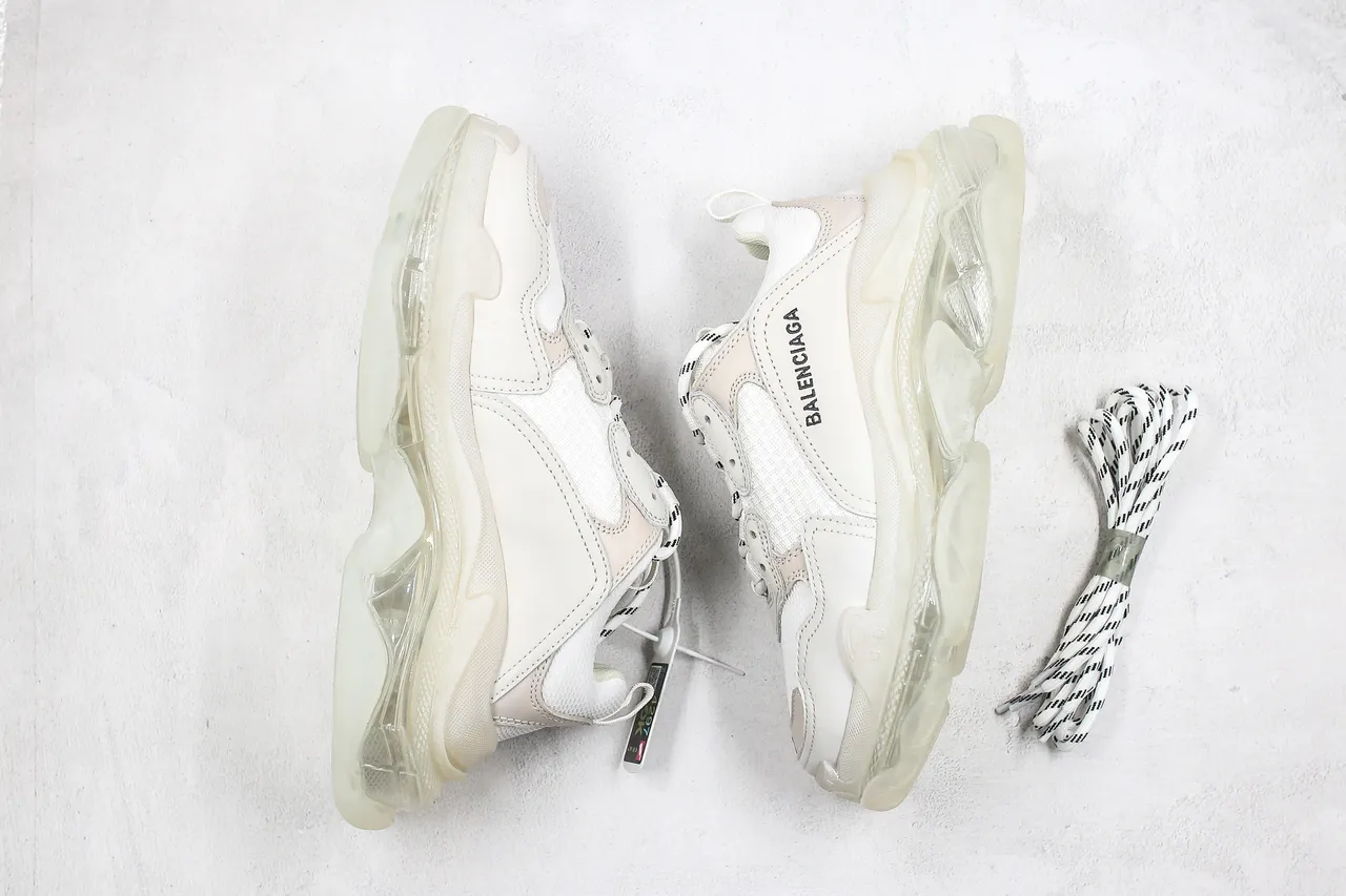 Balenciaga Triple S White Chunky Sneakers 2