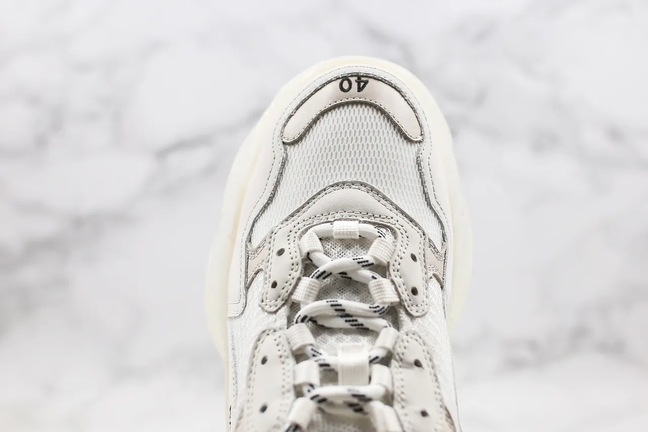 Balenciaga Triple S White Chunky Sneakers 5