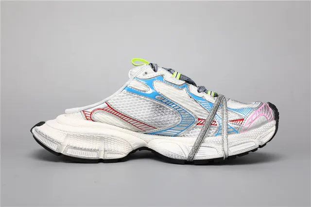 Balenciaga Zapatillas Blancas Multicolor Runner Silueta Multicolor Sintético Overlay Chunky Sneakers 8