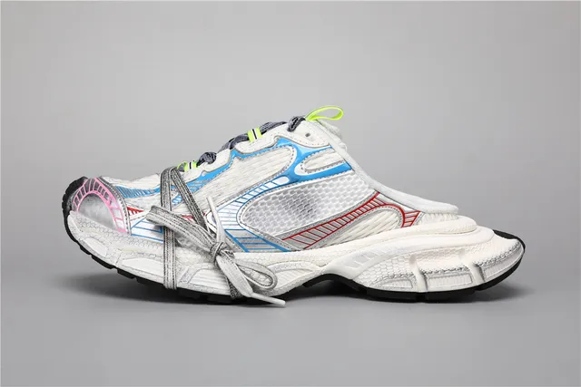 Balenciaga Zapatillas Blancas Multicolor Runner Silueta Multicolor Sintético Overlay Chunky Sneakers 9