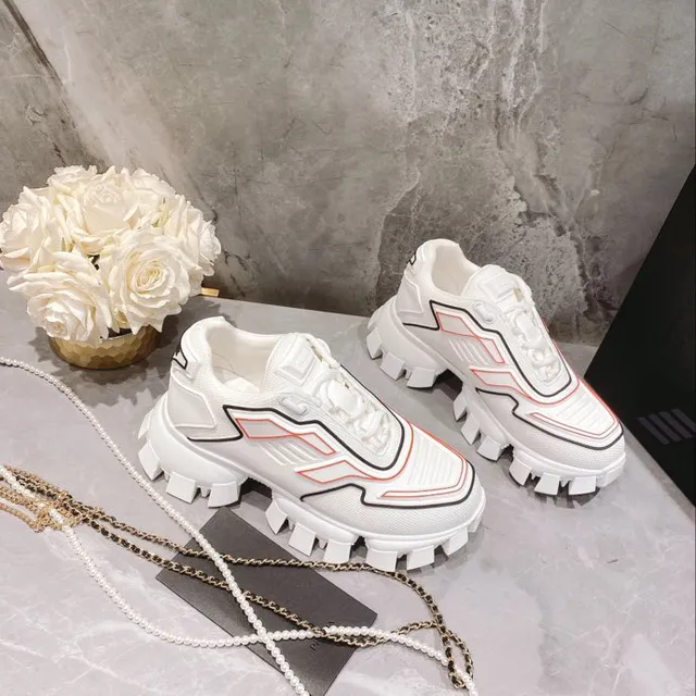Balenciaga blanc et rouge semelle lug maille et superposition synthétique baskets chunky 2