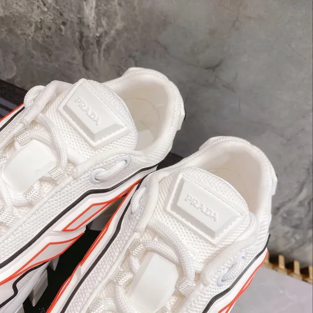 Balenciaga blanc et rouge semelle lug maille et superposition synthétique baskets chunky 4