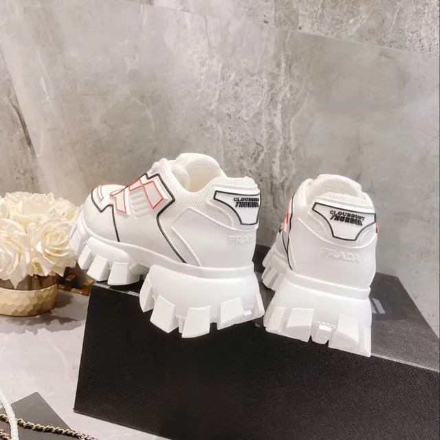 Balenciaga blanc et rouge semelle lug maille et superposition synthétique baskets chunky 7