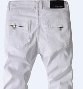 Balmain Zip-Pocket White Slim-Fit Jeans 3