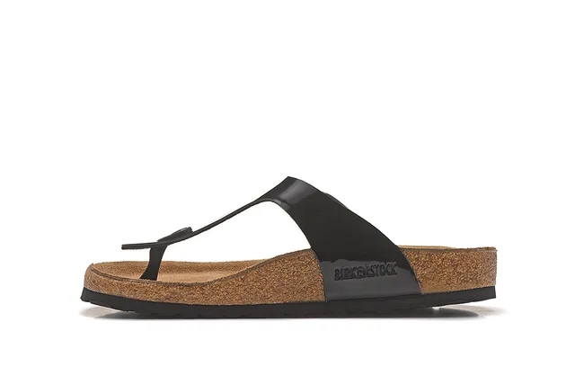 Birkenstock Arizona Sandales Casual Noires Brillantes 4