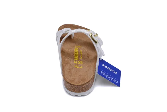 Birkenstock Arizona Iridescent White Scale Pattern Casual Sandals 5