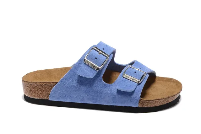 Birkenstock Arizona Light Blue Suede Casual Sandals 3