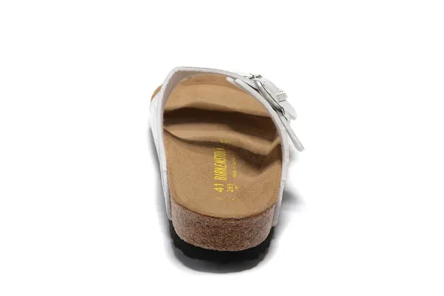 صنادل Birkenstock Arizona فضي معدني كاجوال 5