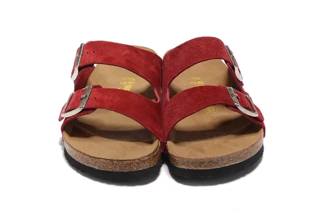 Birkenstock Arizona Sandales Casual en Daim Rouge 2