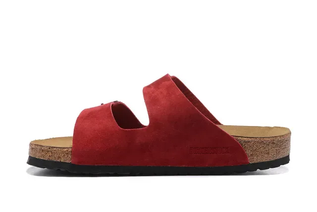 Birkenstock Arizona Sandales Casual en Daim Rouge 5