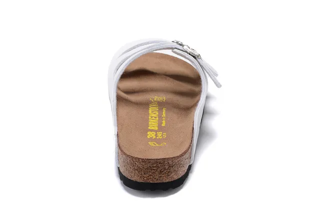 Birkenstock Arizona sandales casuales blanches 3