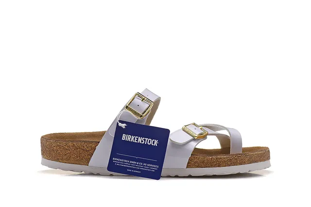 Birkenstock Arizona Sandales blanches deux brides boucle casual 2