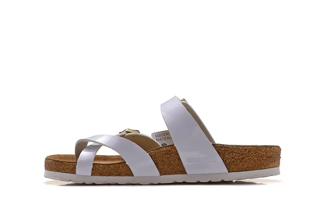 Birkenstock Arizona Sandales blanches deux brides boucle casual 4