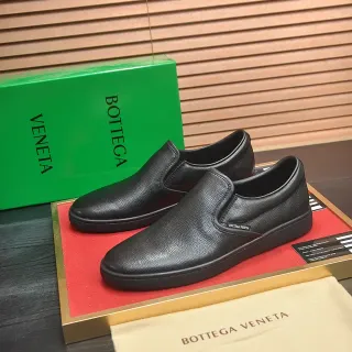 Bottega Veneta Andiamo Black Pebbled Leather Slip-On Loafers