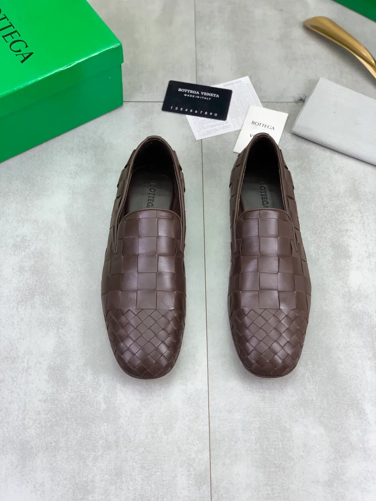 Bottega Veneta Andiamo Brown Black Intrecciato Woven Leather Slip-On Loafer 5