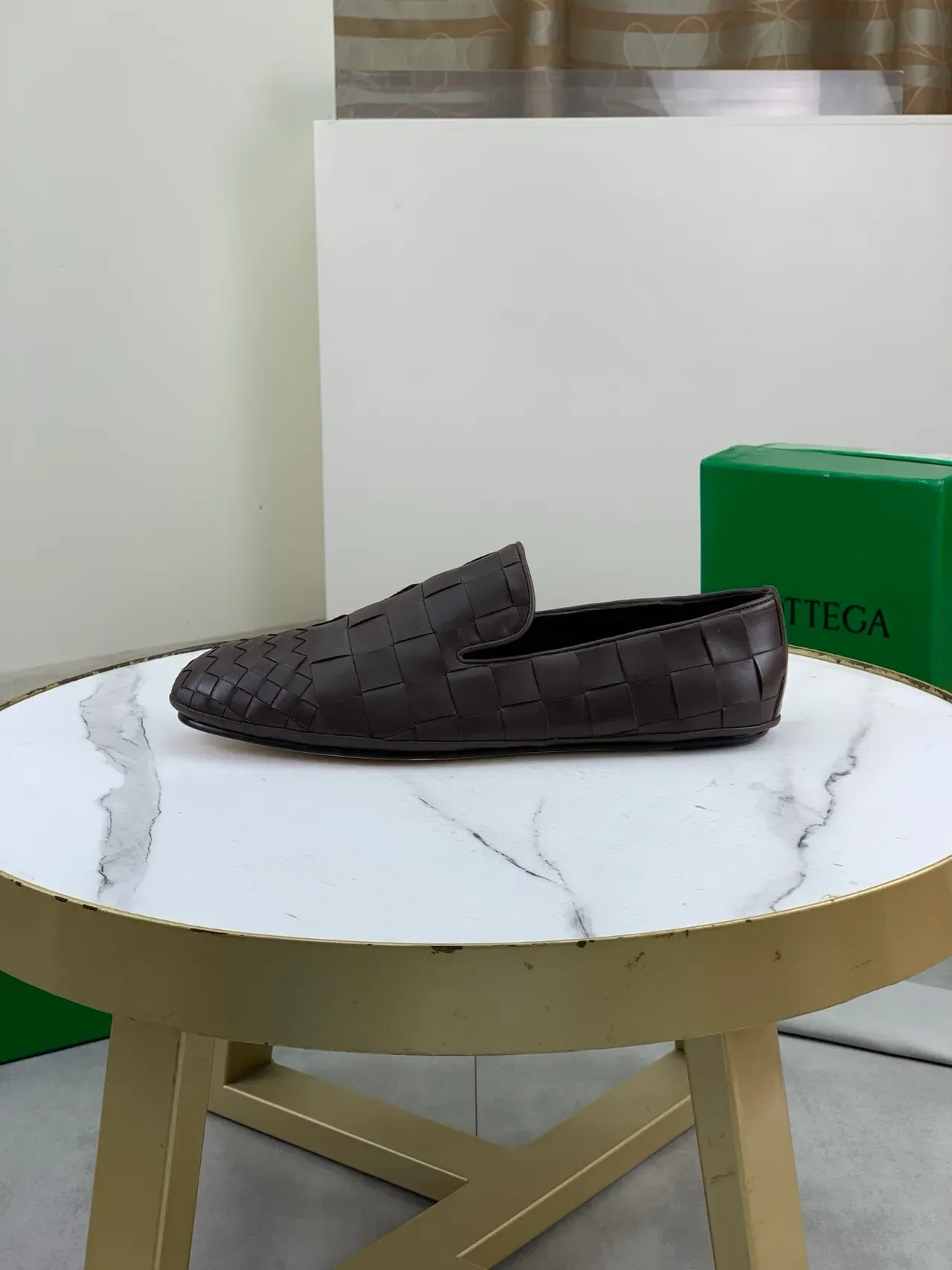 Bottega Veneta Andiamo Brown Black Intrecciato Woven Leather Slip-On Loafer 6