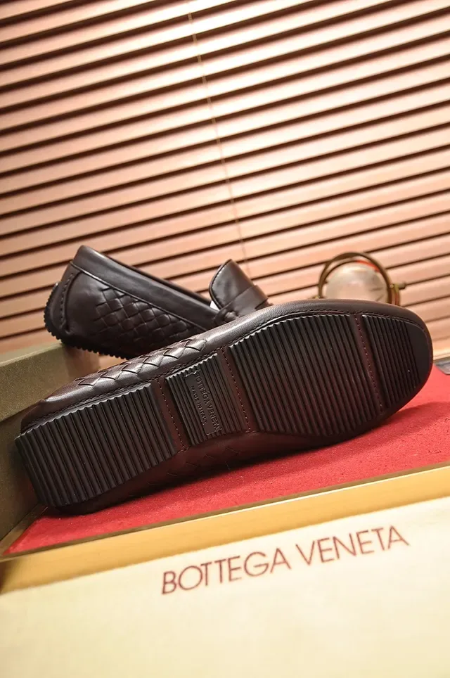 Bottega Veneta Andiamo Intrecciato Brown Leather Loafers 3