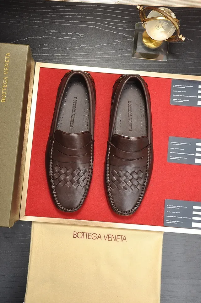 Bottega Veneta Andiamo Intrecciato Brown Leather Loafers 5