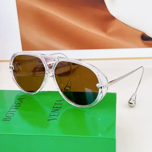 Bottega Veneta Brown Gold Aviator Silhouette Tortoiseshell Acetate Frame Eyewear 7