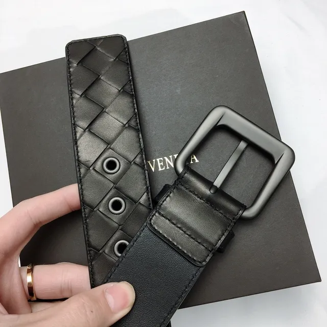 Bottega Veneta Cassette Noir Intrecciato Ceinture en cuir 7