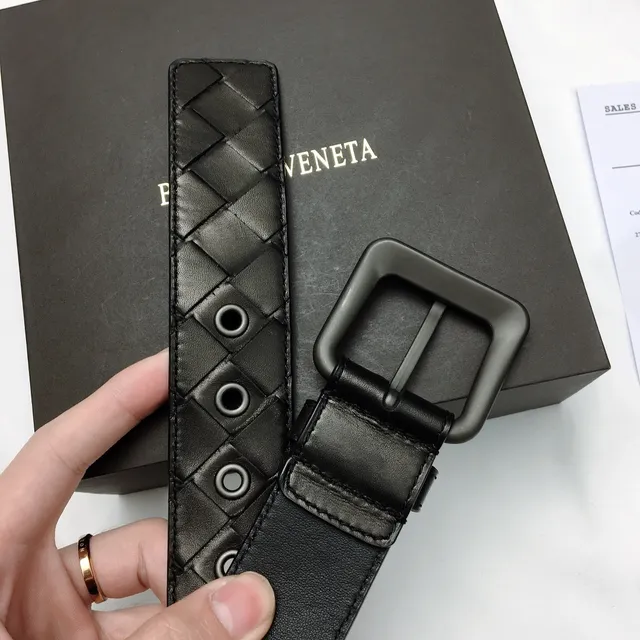 Bottega Veneta Cassette Noir Intrecciato Ceinture en cuir 6