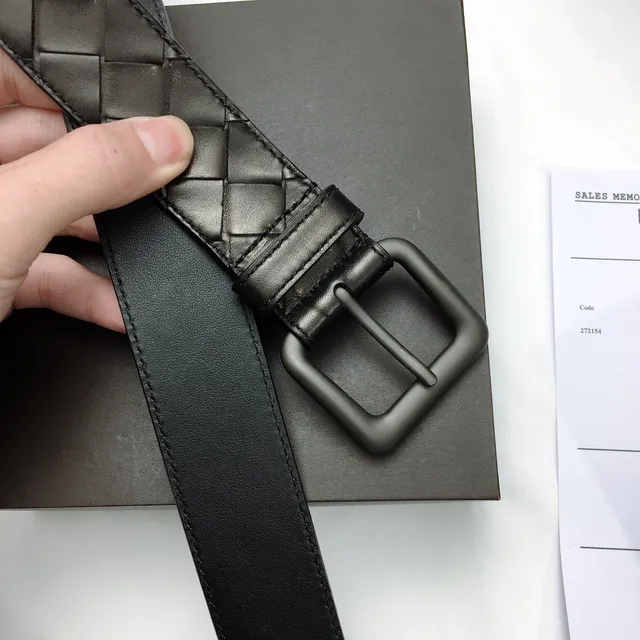Bottega Veneta Cassette Noir Intrecciato Ceinture en cuir 8