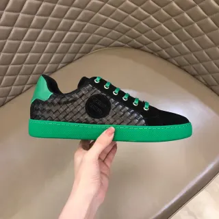 Bottega Veneta Cassette Intrecciato 黑绿生活方式运动鞋