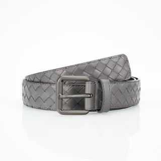 Bottega Veneta Cassette Intrecciato भूरा चमड़े की पट्टी