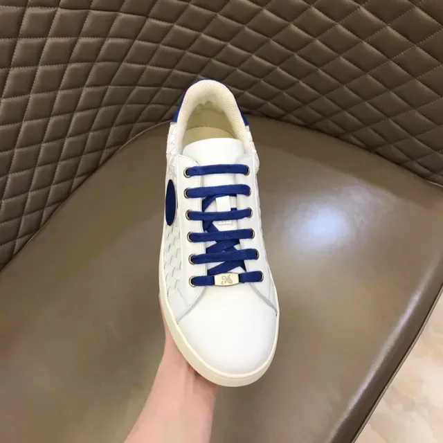 Bottega Veneta Blanc Bleu Intrecciato Cuir Tressé Patch Logo Circulaire Sneakers Lifestyle 3