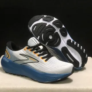 Brooks Glycerin White Blue Black Orange Running Shoes
