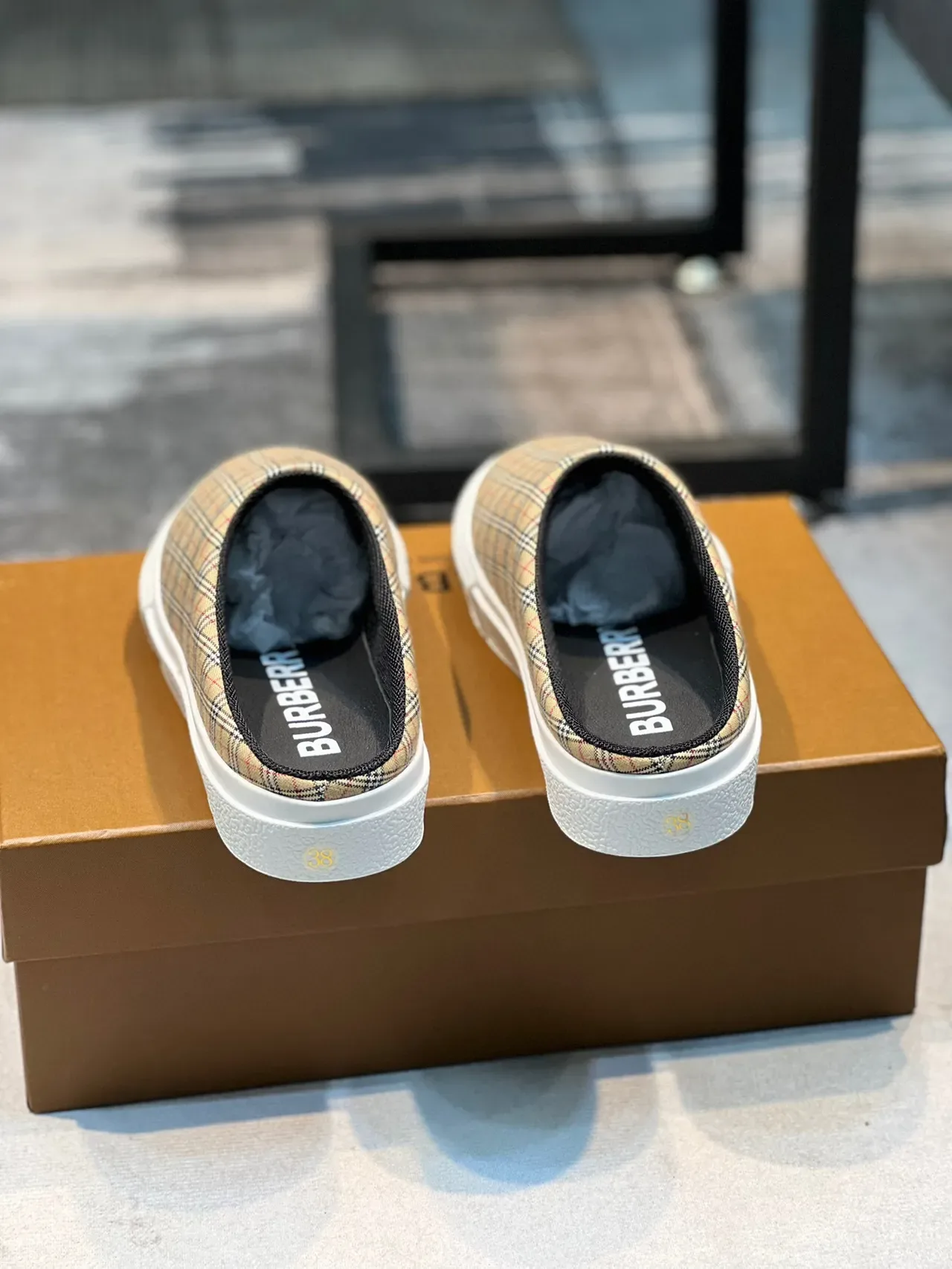 Burberry Check Mule Slip-On Casual Shoes 2