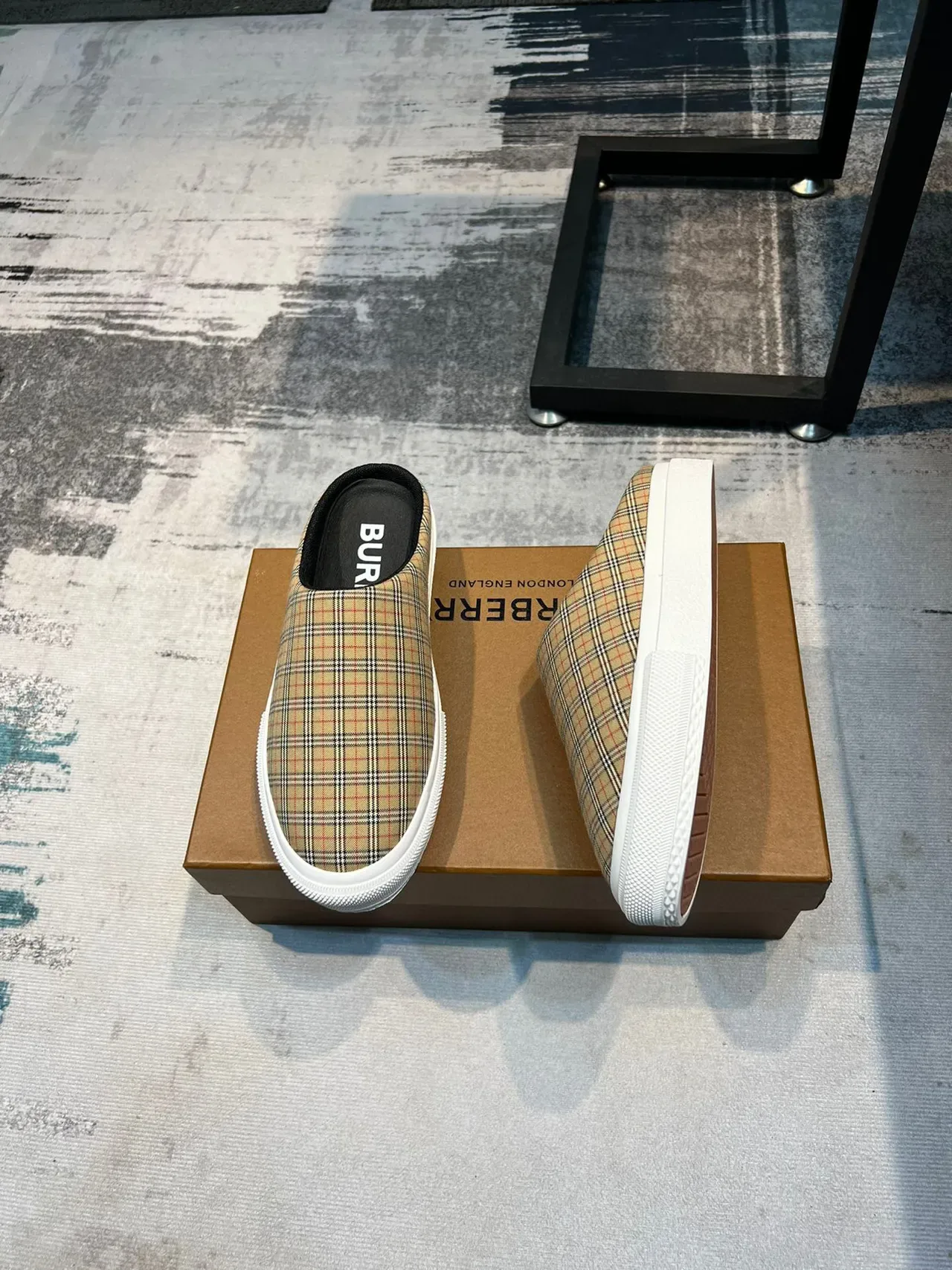 Burberry Check Mule Slip-On Casual Shoes 4