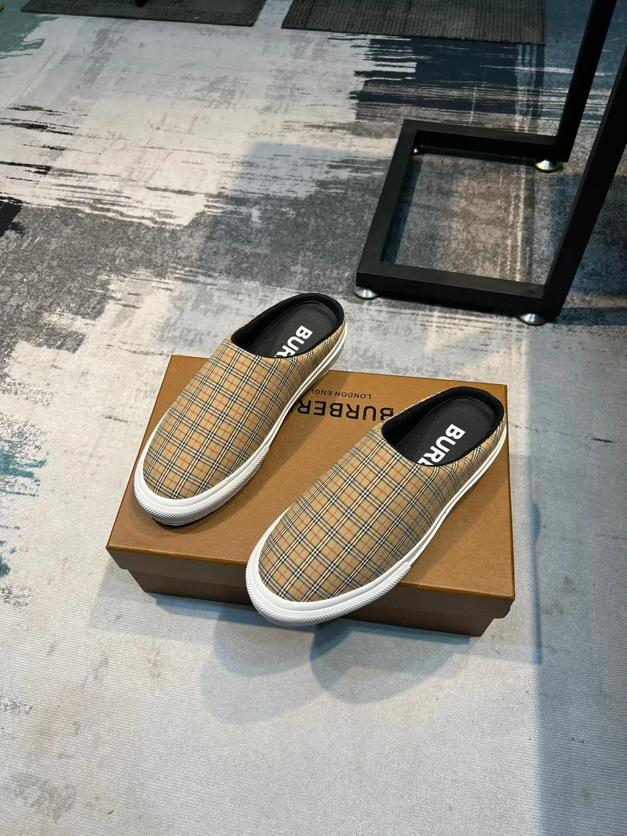 Burberry Check Mule Slip-On Casual Shoes 5
