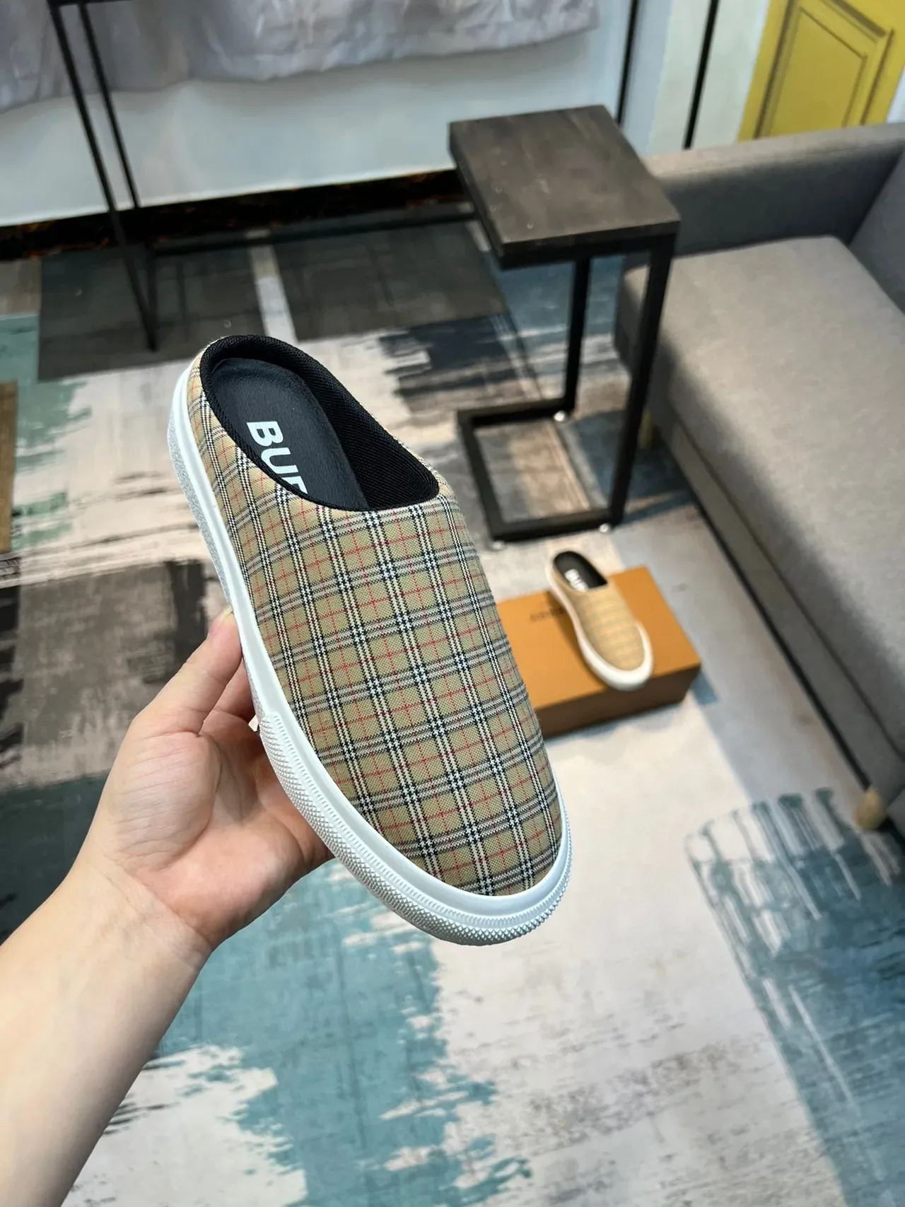 Burberry Check Mule Slip-On Casual Shoes 6
