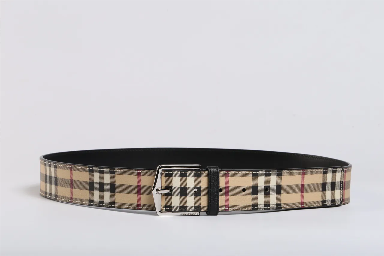 Burberry House Check উল্টানো চামড়ার বেল্ট 9