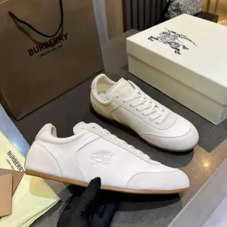 Burberry Knight White Suede-Leather Lifestyle Sneakers