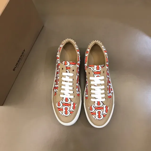 Burberry Monogram-Print Beige Low-Top Lifestyle Sneakers 9