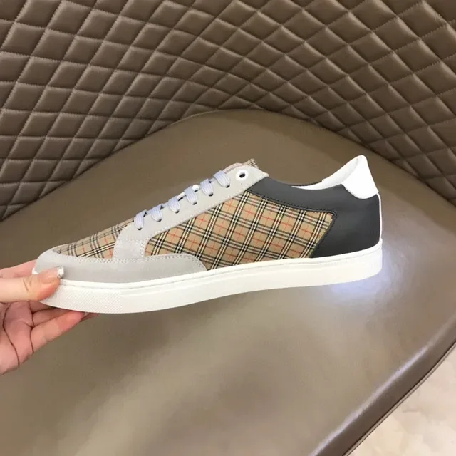 Burberry Plaid-Panelled Suede Lifestyle Sneaker 3