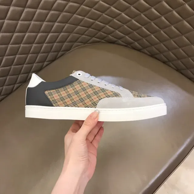 Burberry Plaid-Panelled Suede Lifestyle Sneaker 5