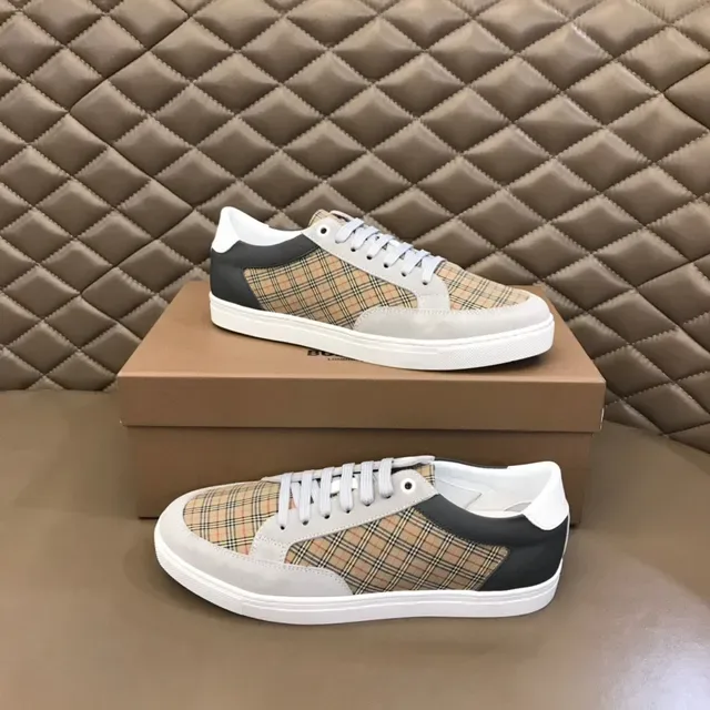 Burberry Plaid-Panelled Suede Lifestyle Sneaker 7