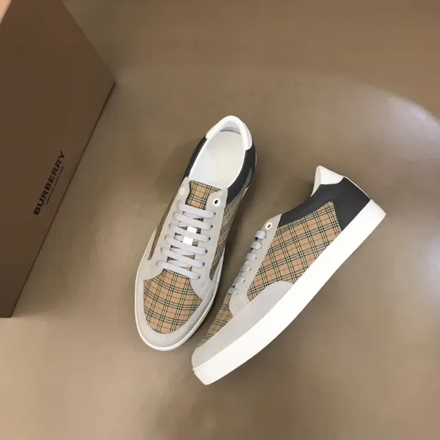 Burberry Plaid-Panelled Suede Lifestyle Sneaker 8